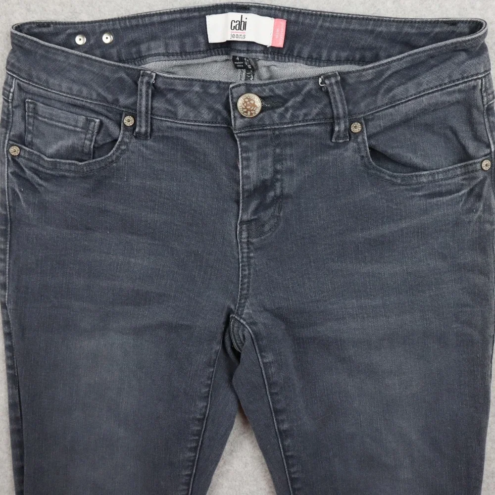 Cabi Jeans Womens 4 Slim Boyfriend Stretch Flex 5-Pocket Denim Blue‎